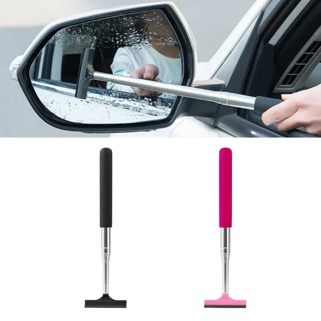 Car Mirror Squeegee Side Mirror Squeegee Retractable Car Side Mirror Wiper  Cleaning Brush Car Window Cleaner For Rear View - AliExpress