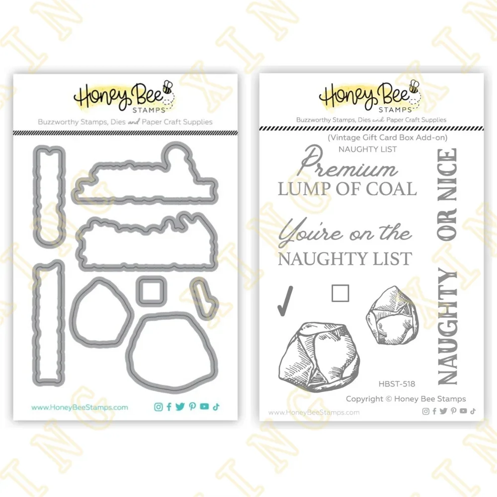 

New Naughty List Vintage Gift Card Box Add-On Metal Cutting Dies and Stamps DIY Scrapbooking Card Stencil Paper Cards Handmade