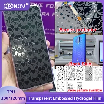 FONLYU 50 pezzi di pellicole protettive per schermo in TPU trasparente 3D con design adesivo per la pelle posteriore del telefono per plotter da taglio Hydorgel