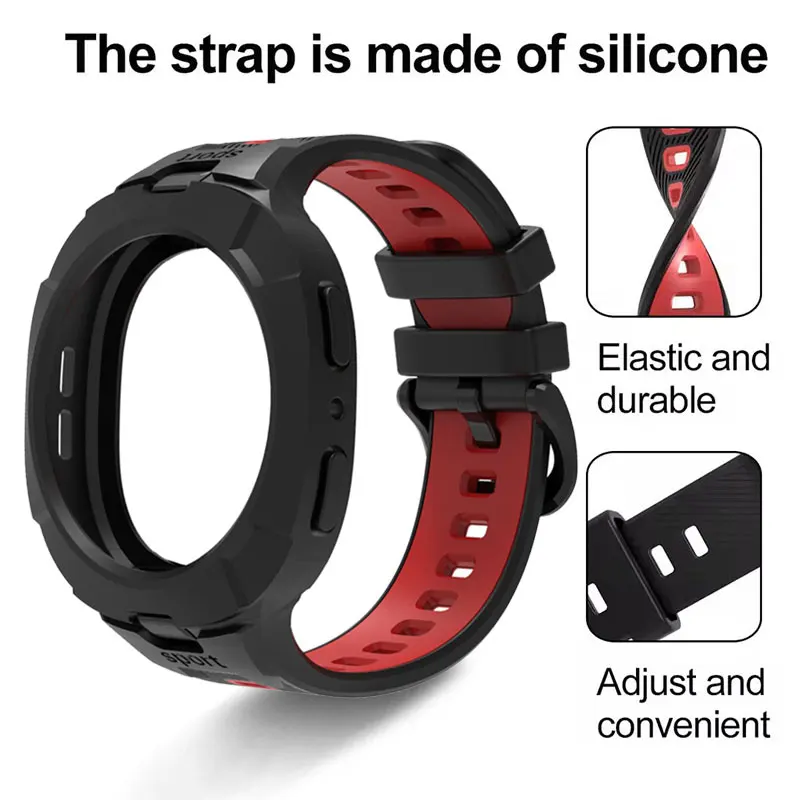 Breathable Silicone Replacement Strap with Protective Case