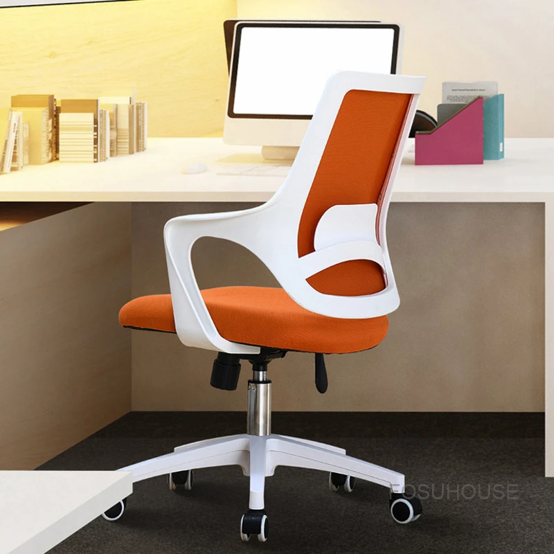 Nordic Simple Computer Office Chair Armchair Gaming Conference Office Chairs Lifting Swivel Leisure Sillon Oficina Furniture WZ the combination of office tables and chairs is simple and modern for four people