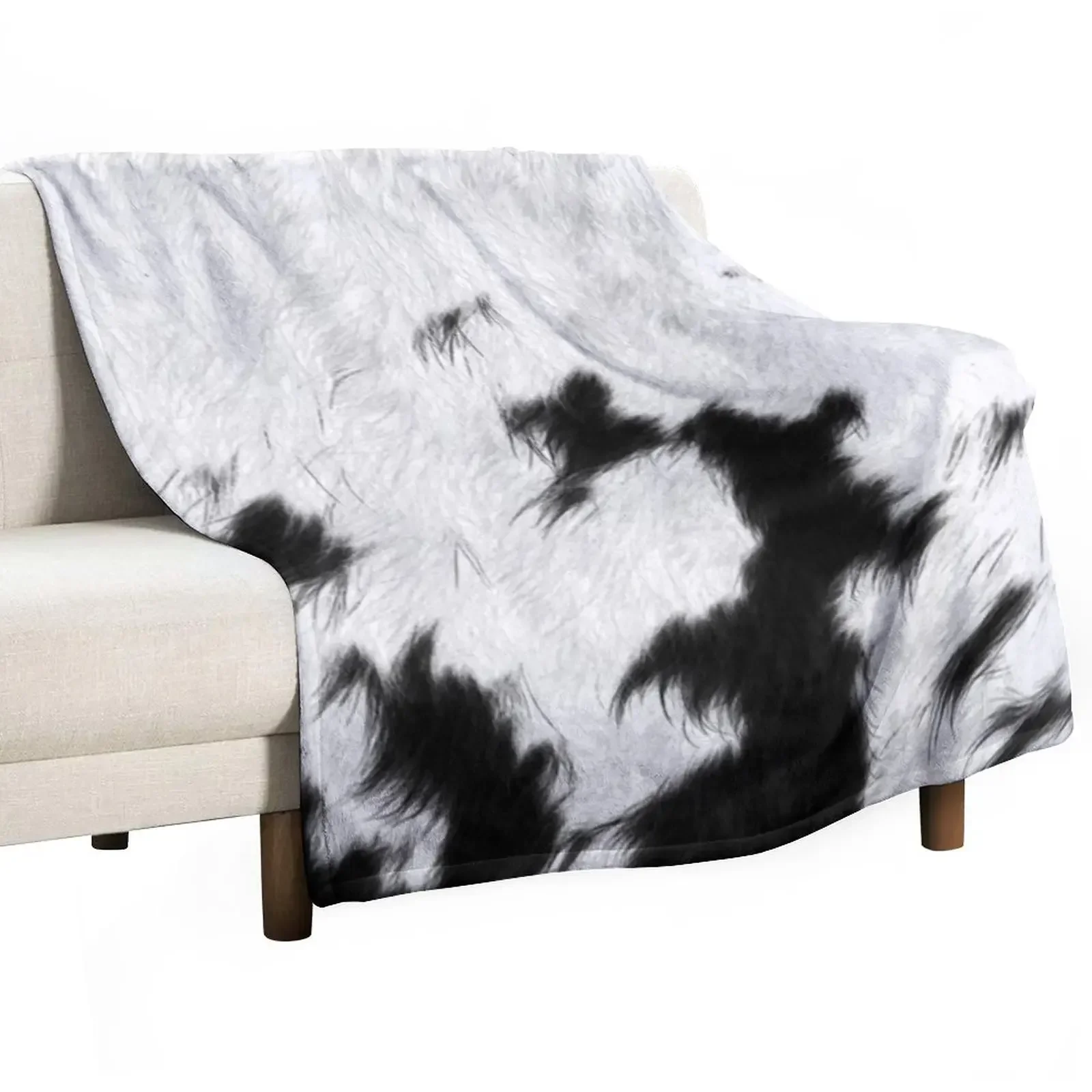 

Cowhide Photograph Throw Blanket halloween Flannels Blankets