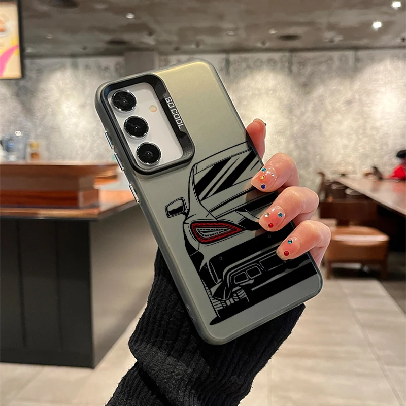 Sleek Sport Car Design Phone Case - Durable Laser Hard Shell Cover