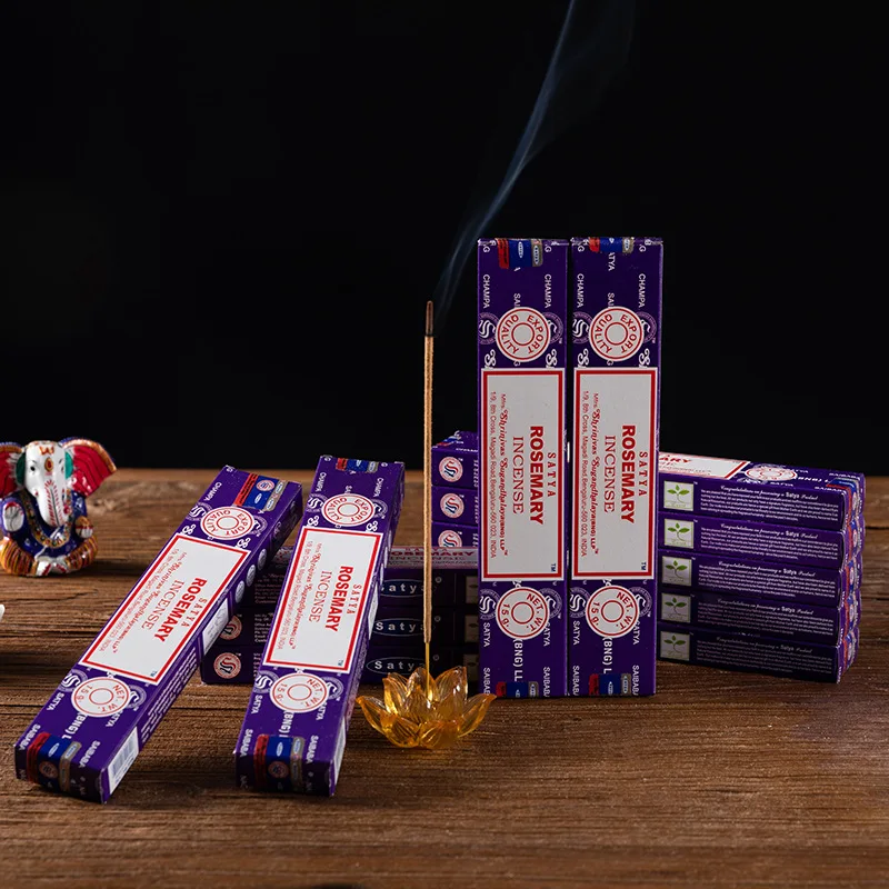 12 Pz/Scatola Incenso Indiano Satya Nag Linea Champa Profumato Sai Baba Meditazione Casa Sandalo Incenso