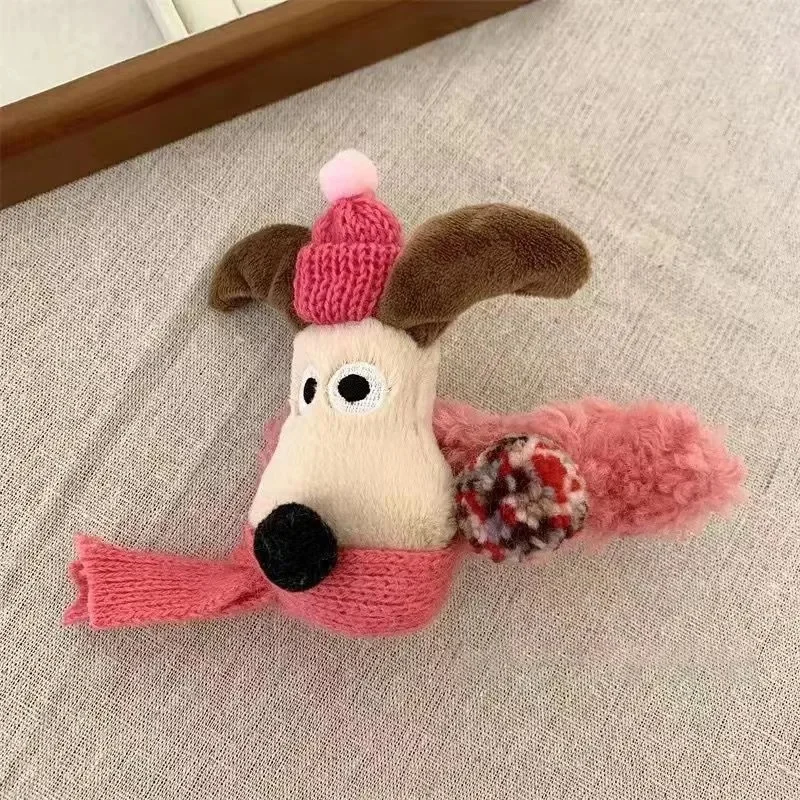 Rose Red Hat scarf puppy plush duckbill clip