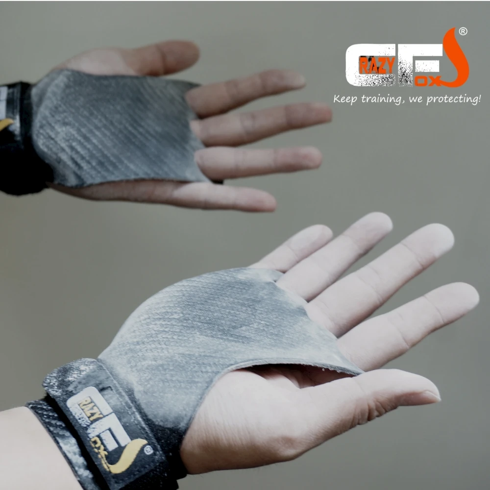 Carbon Gymnastics Hand Grips Weightlifting Workout Gym Gloves Palm Protection for Kettlebell Pull Up Gymnastic Crossfit Grip 3