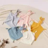 Baby Cotton Muslin Comfortable Blanket Cute Cat Doll For Infant Kids Sleep Appease Towel Children Rabbit Saliva Scarf 2