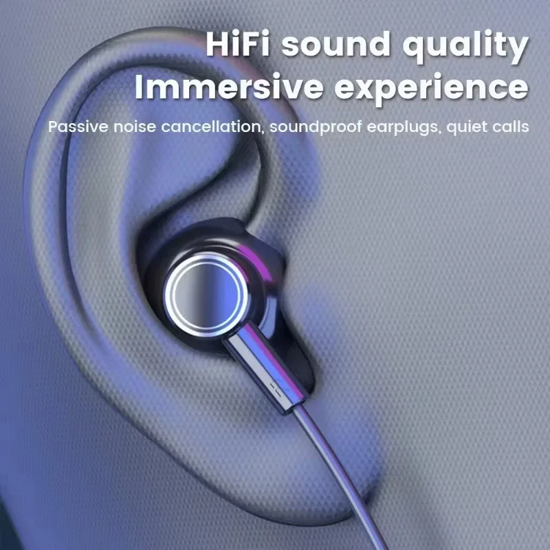 VIKEFON Wireless Earphones 5.3 Neckband Headphones Gaming LED Display Stereo Sports Headset Halter Waterproof Magnetic Earbuds 6
