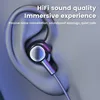 VIKEFON Wireless Earphones 5.3 Neckband Headphones Gaming LED Display Stereo Sports Headset Halter Waterproof Magnetic Earbuds 6