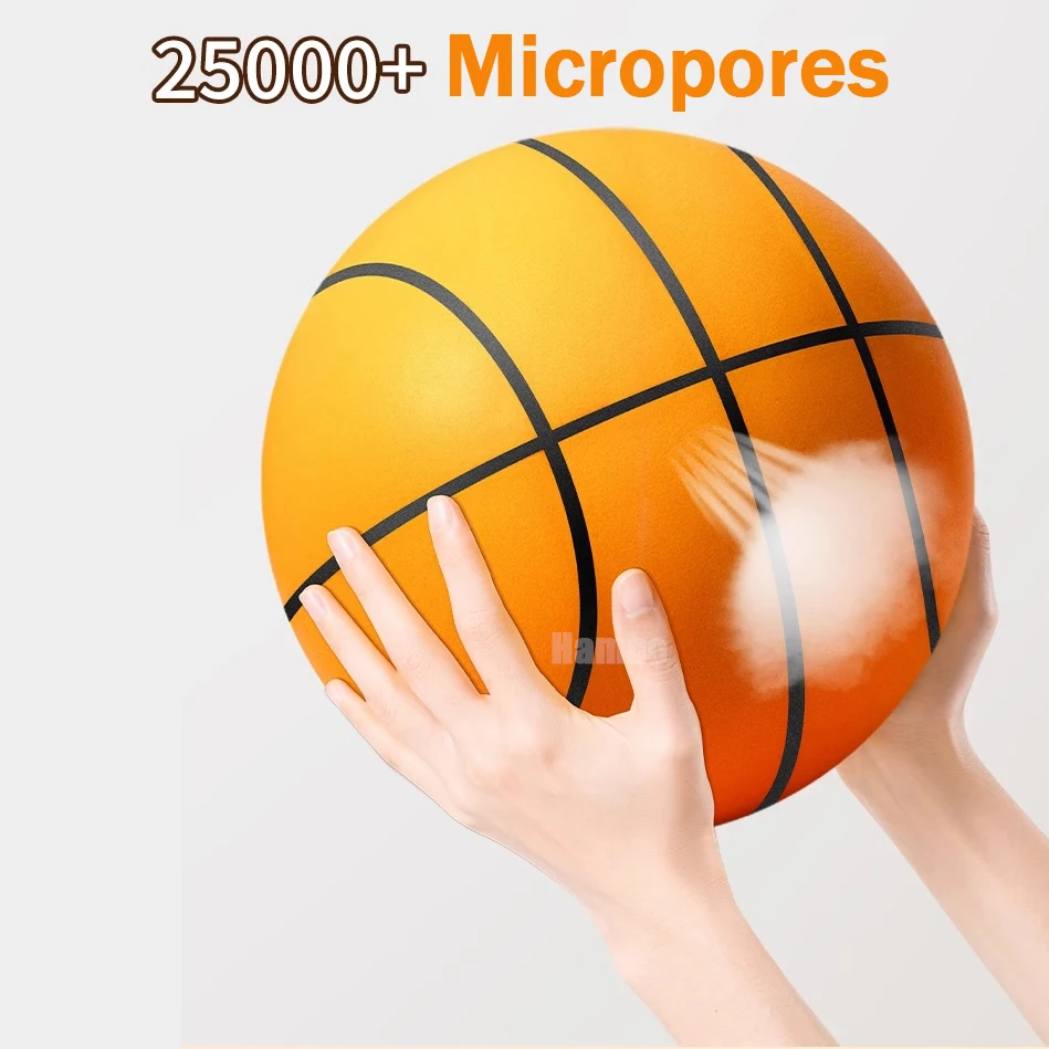 Silent basketball Size 7 Squeezable Mute Bouncing Basketball Indoor Silent Ball Foam Basketball 24cm Bounce Football Sports Toys 2