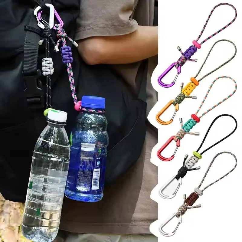 퀵 릴리스 파라코드 물병 걸이 버클 카라비너 휴대용 EDC 클립 다기능 후크 ..