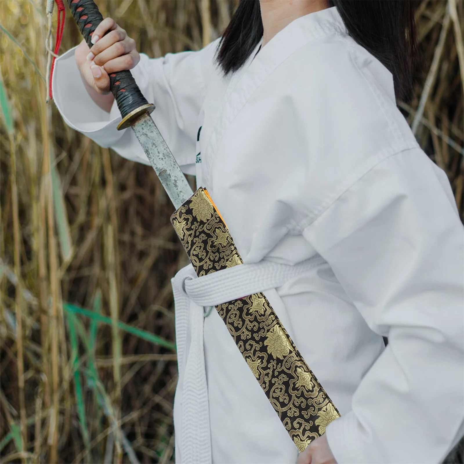 Japanese Samurai Swords Long Silk Storage Bags Creative Samurai Cosplay Prop Swords Storage Bags sword bag