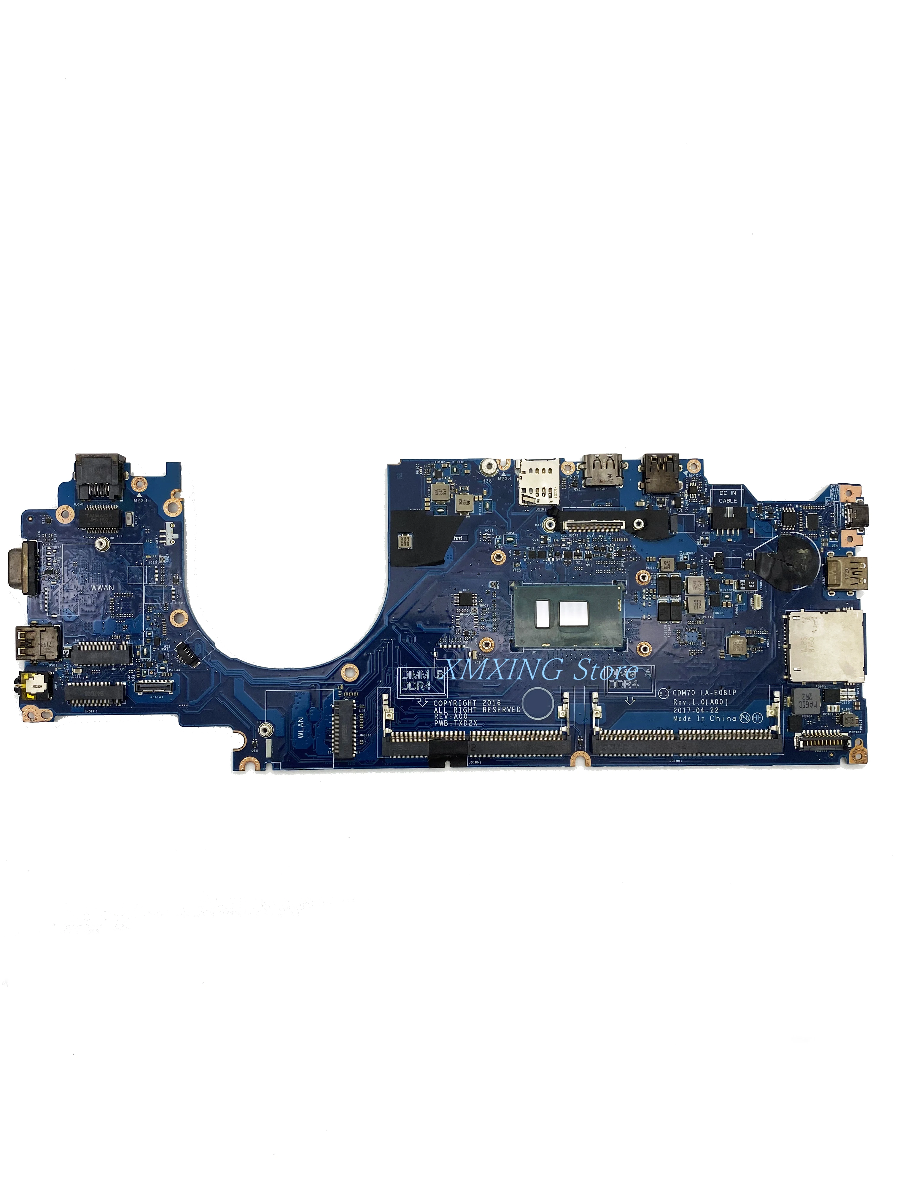 

FULCOL для DELL Latitude 5480 5490 Материнская плата ноутбука Процессор I7-7600U LA-E081P CN-06G614 06G614 6G614 протестированная 100% работа