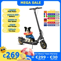 Trottinette électrique AOVOPRO, moteur puissant 500W, 35KM/H, 45KM, 42V14.5AH, pneus pneumatiques de 10 pouces, pliable intelligente, A1MAX EScooter 1