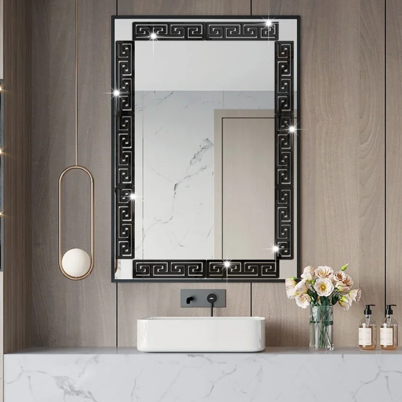 12pcs 20x5cm DIY 3D Mirror Sticker Self Adhesive Waist Line Wall Stickers for Living Room Ceiling Edge Strip Corner Wall Decor wall sticker mirror wall sticker