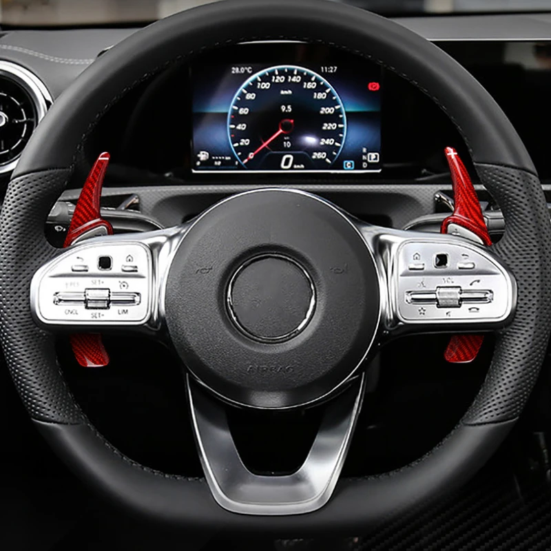 

Carbon fiber For Mercedes-Benz A-B-C-Class E-S-Class GLA GLC GLK Steering wheel shift paddle extension car interior accessories