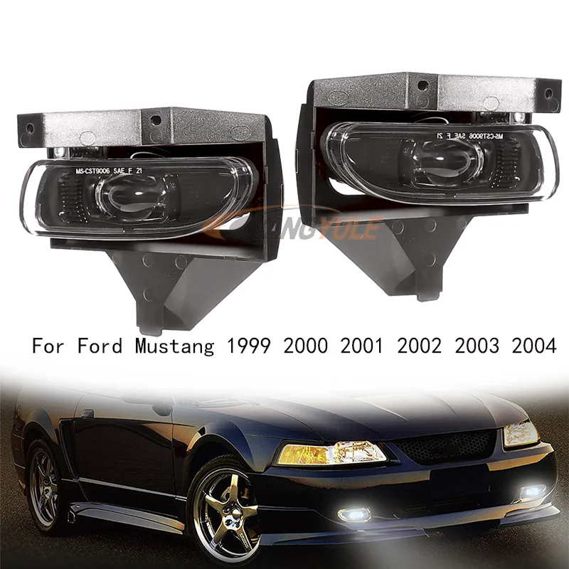 

DOT Approved LED Fog Light Lamp Smoke Lens For 99-04 Ford Mustang 1999 2000 2001 2002 2003 2004