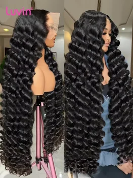 Luvin Curly Human Hair Wigs 30 40 Inch Loose Wave 13x6 HD Lace Front Human Hair Wigs 13x4 Deep Wave Frontal Wig For Women 1