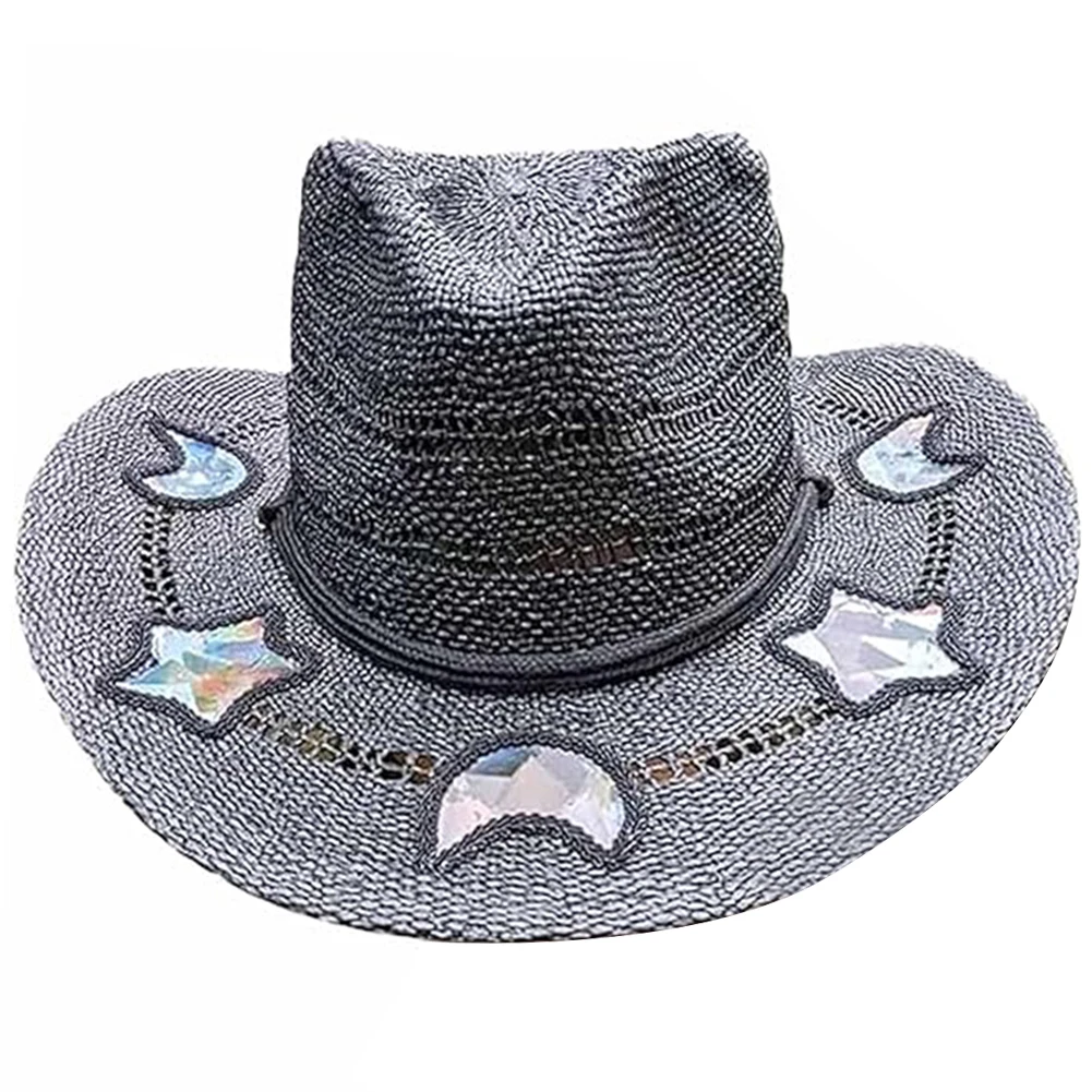 Straw Western Cowboy Hat for Women Summer