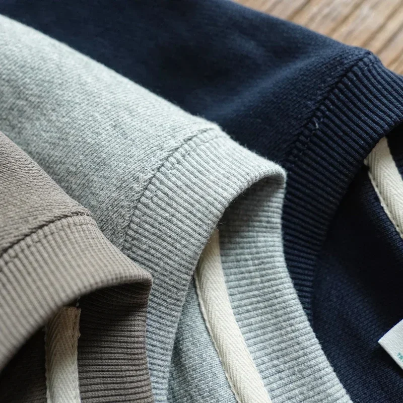 Sauce Zhan Mans Sweatshirt Heavyweight Classic Crewneck Sweatshirt  Men's Cotton Casual Pullover for Winter Loose Fit 430g 3