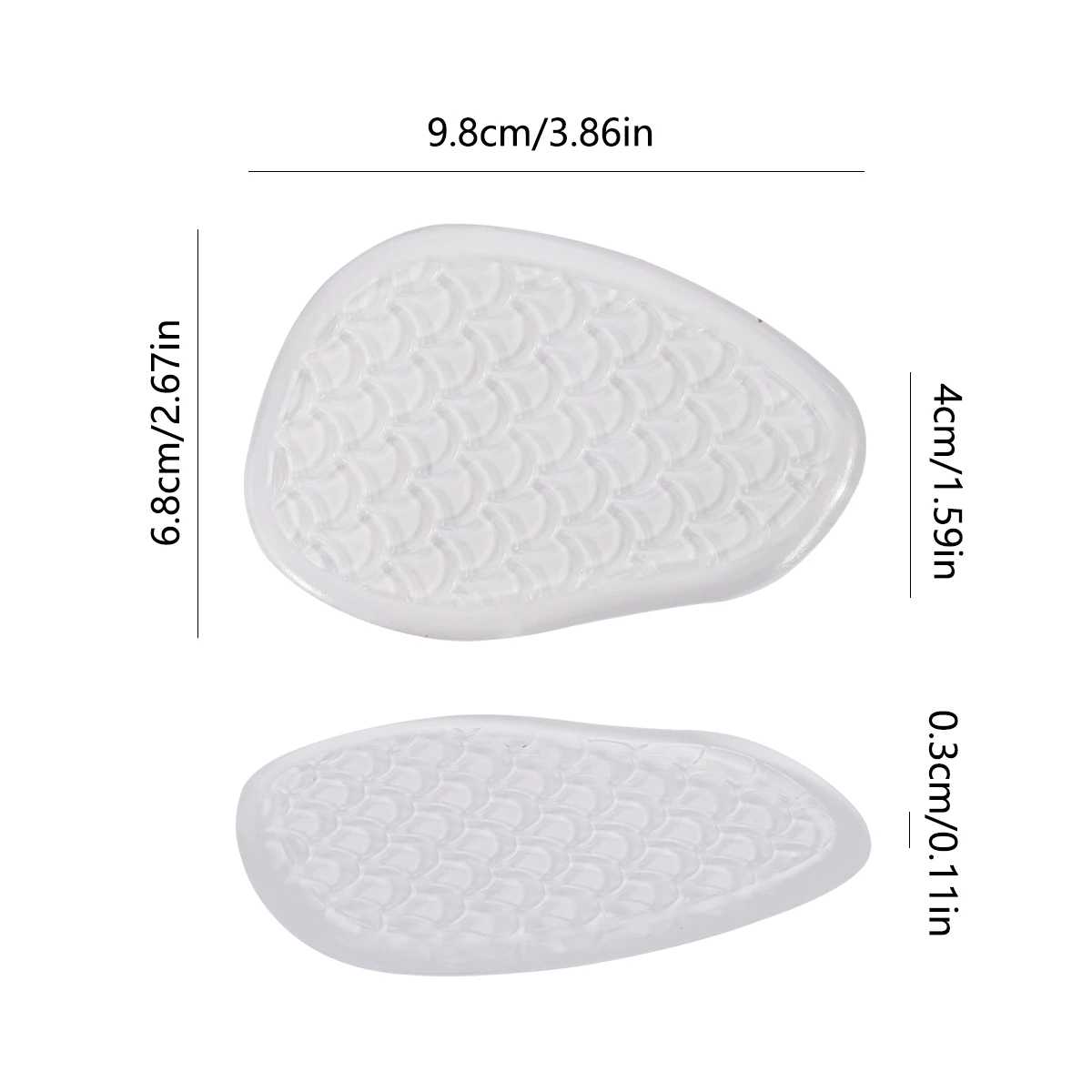 2 PCS Metatarsal Pads Forefoot Pads Non-Slip Open Toe Shoes Pain Relief Comfort Women