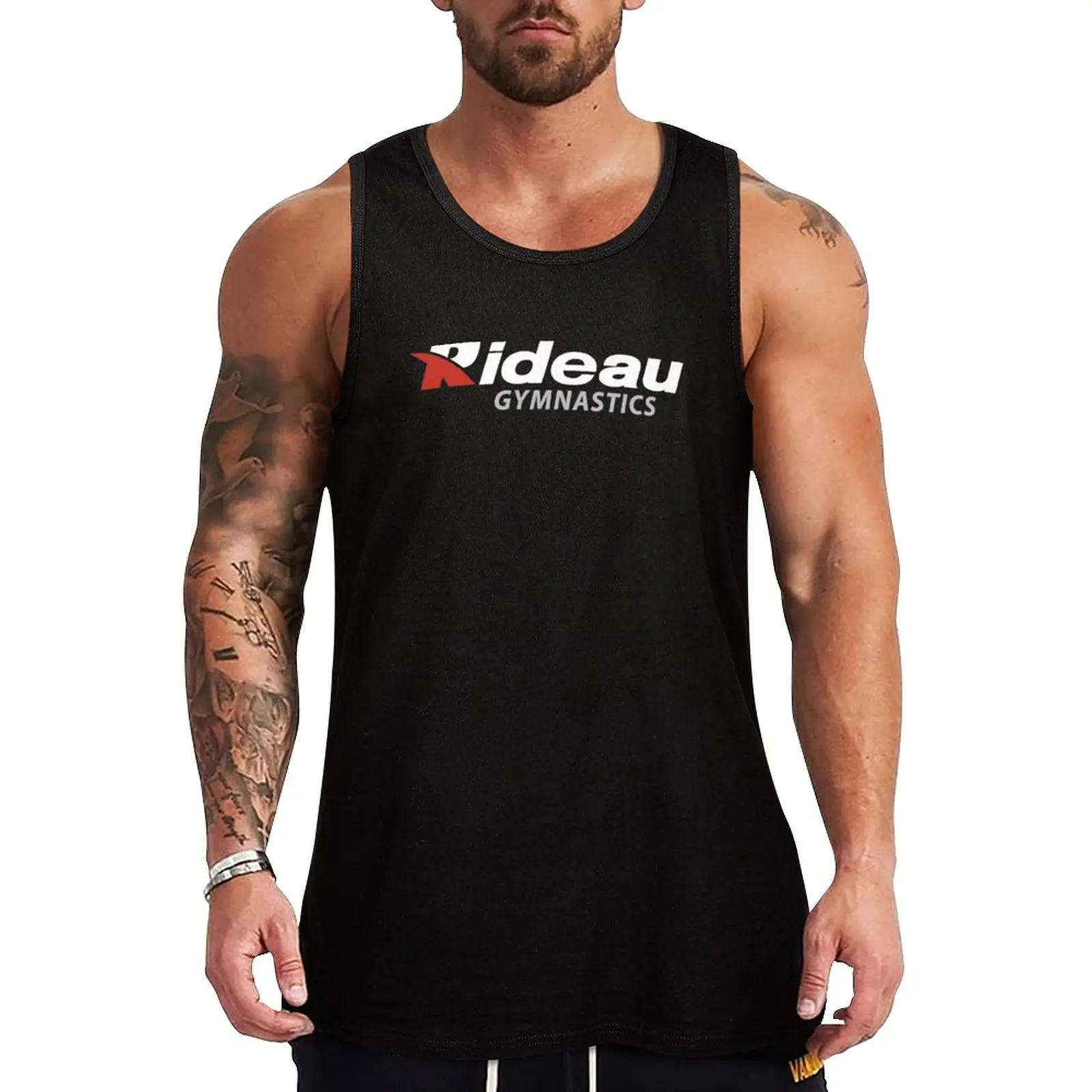 

New Rideau Gymnastics Classic Logo Collection Tank Top Working vest Vest for boy Gym clothes Men's sleeveless t-shirt