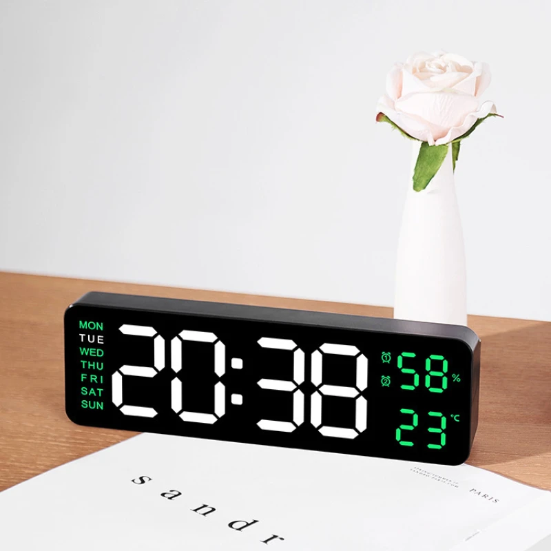 Digital Wall Clock 22.8CM LED Alarm