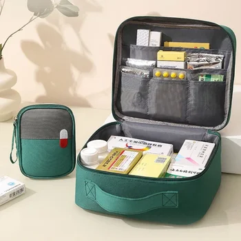 Kit di emergenza medica S/L Organizzatori portatili per la conservazione dei medicinali Borsa di stoccaggio di grande capacità Organizzazione per la conservazione della casa 1