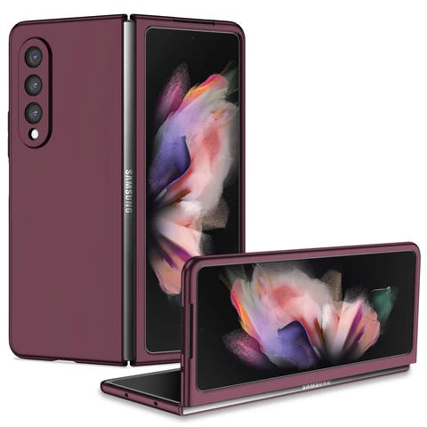 Protection Folding PC Case for Samsung Galaxy Z Fold 3 5G Fold3 Fold2 Fold 2 Non-Fingerprint Cell Phone Cases Cover