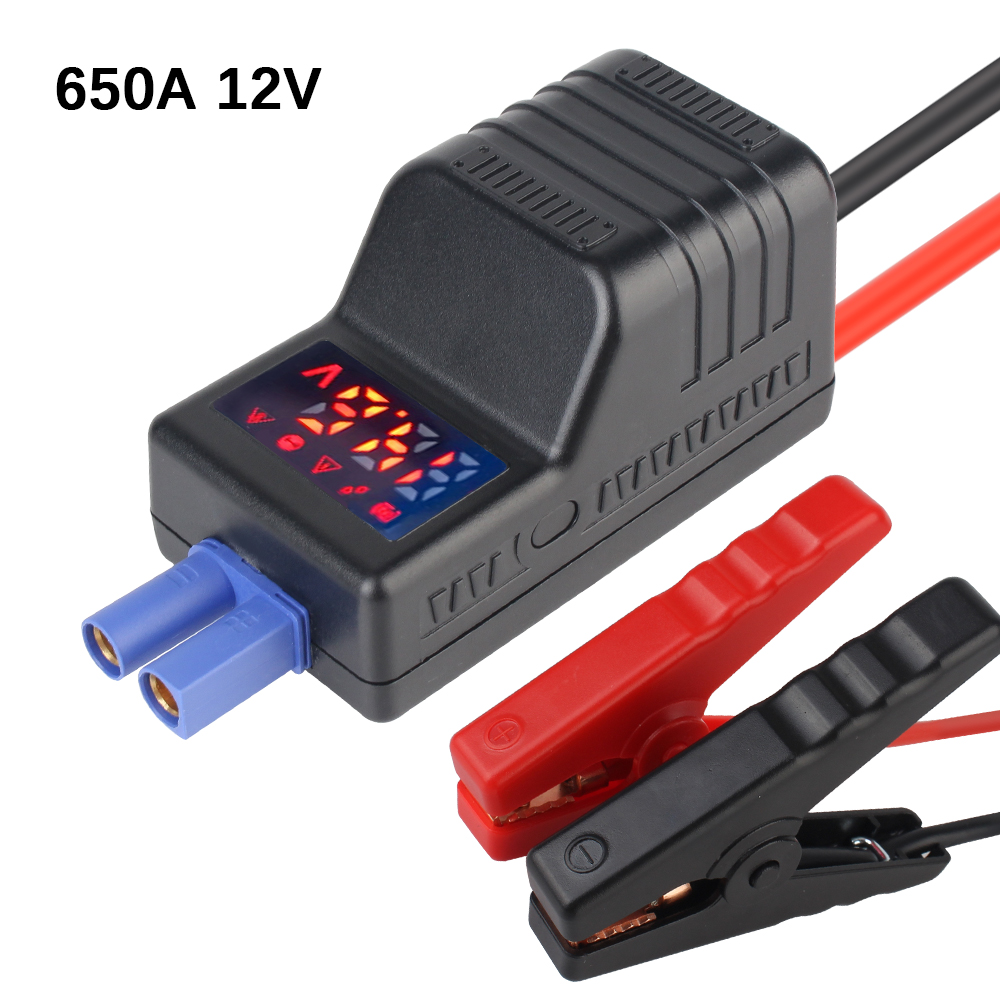 Emergency Jumper Cable Clip With EC5 Plug Connector Intelligent Clamp Booster 650A 12V Anti Reverse Connection