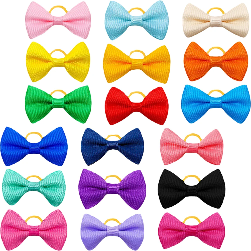 

50Pcs Dog Hair Ties Dog Headdress Puppy Bow Ties Puppy Hair Ties Puppy Headdress Dog Decor