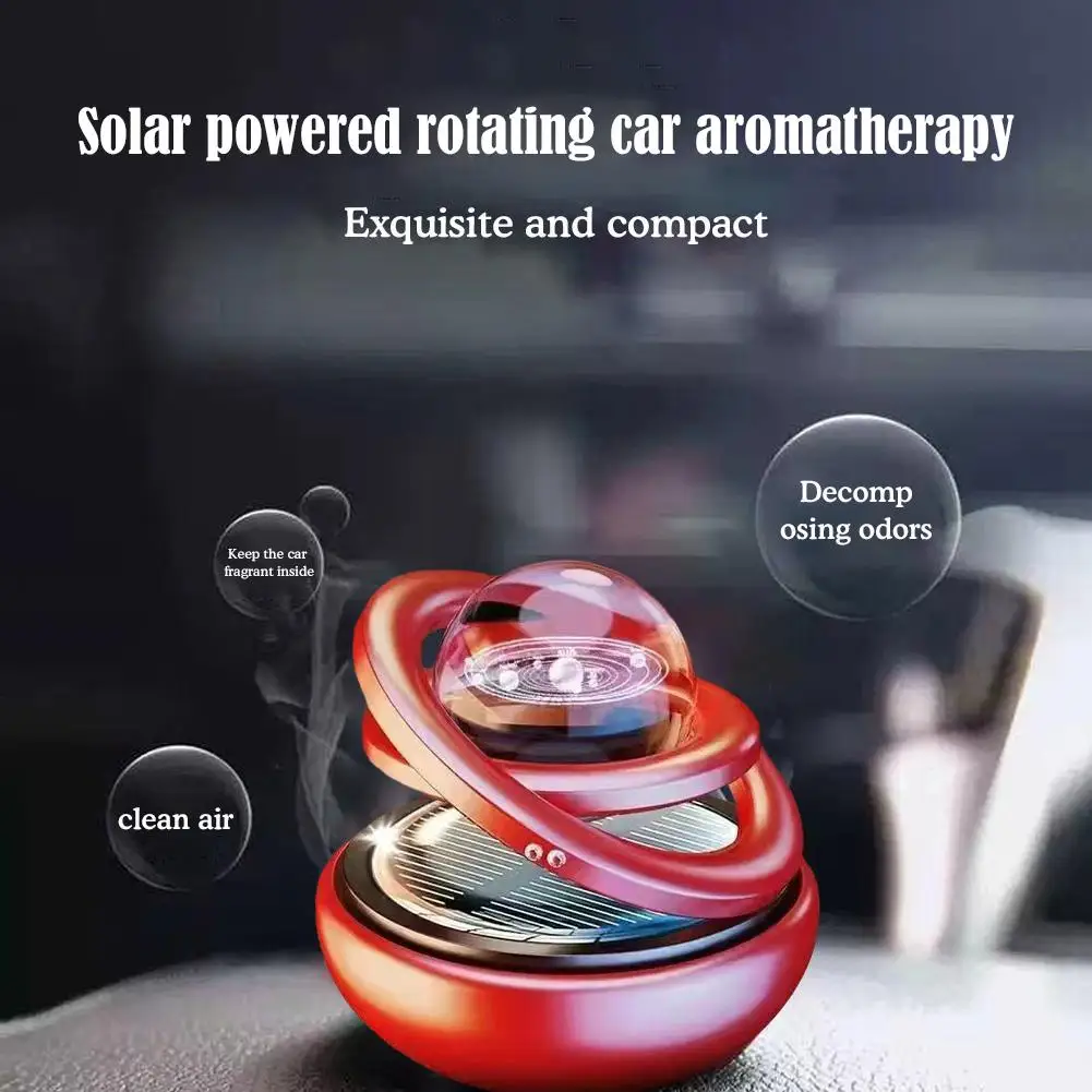 Solar Car Aromatherapy Ornament Crystal Ball Air Purifier