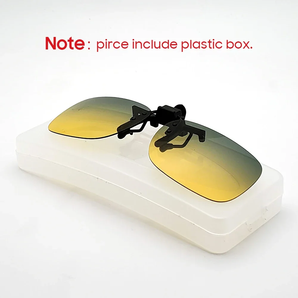Night Vision and Driving Sunglasses Clip on Glasses for Driving Polarized Men Green Yellow Lens