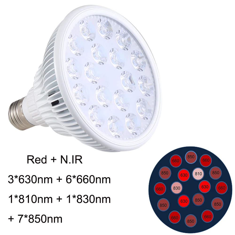 Red Light Therapy LED Lamp - Anti-Aging & Near Infrared Healing Light Bulb