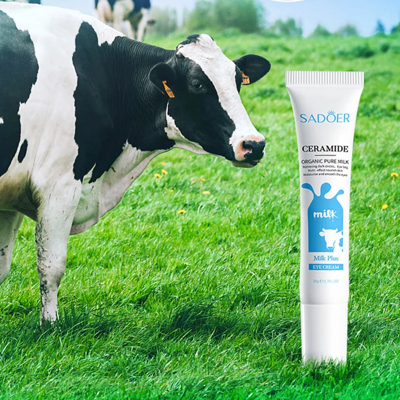 SADOER Milk Nourishing Eye Cream Anti Dark Circles Removal Eye Bags Moisturizing Firming Beauty Skin Care Products for Eyes