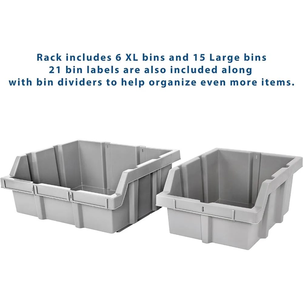 Heavy Duty NSF Bin Rack Solid Steel Wire Shelving Storage Unit, Patented Organizer for Garage, Warehouse, Office, Restauran 5