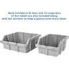 Heavy Duty NSF Bin Rack Solid Steel Wire Shelving Storage Unit, Patented Organizer for Garage, Warehouse, Office, Restauran 5