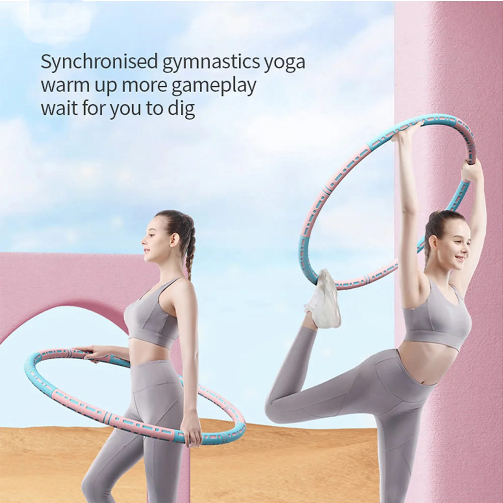 1-4kg Adjustable Weight Exercise Fitness Hoops Weighted Sports Hoop For Adults Women Weight Loss Massager Ring Workout Equipment