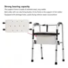Walker Seat Set Strong Load Bearing Black Soft Padded Rest Seat and White Quick Drainage Bath Plate Walker Attachable Seat 2