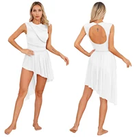 Women Chiffon Ballet Dress Gymnastics Leotard Dance Figure Skating Dance Performance Contemporary Dress Lyrical Dance Costumes - Image 5