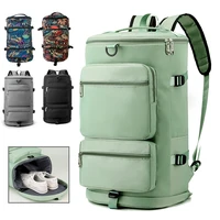 Waterproof Fitness Sports Backpack Men Women Outdoor Gym Shoulder Multifunctional Yoga Large Capacity Shoes Bags Dry Wet Duffle 1