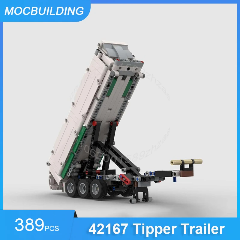 MOC Bausteine 42167 Kipperanhänger oder Radbagger oder Europäisches LKW-Modell Zusammenbaubares Bausteine-Set Transport-Spielzeug Geschenke – Detail 3