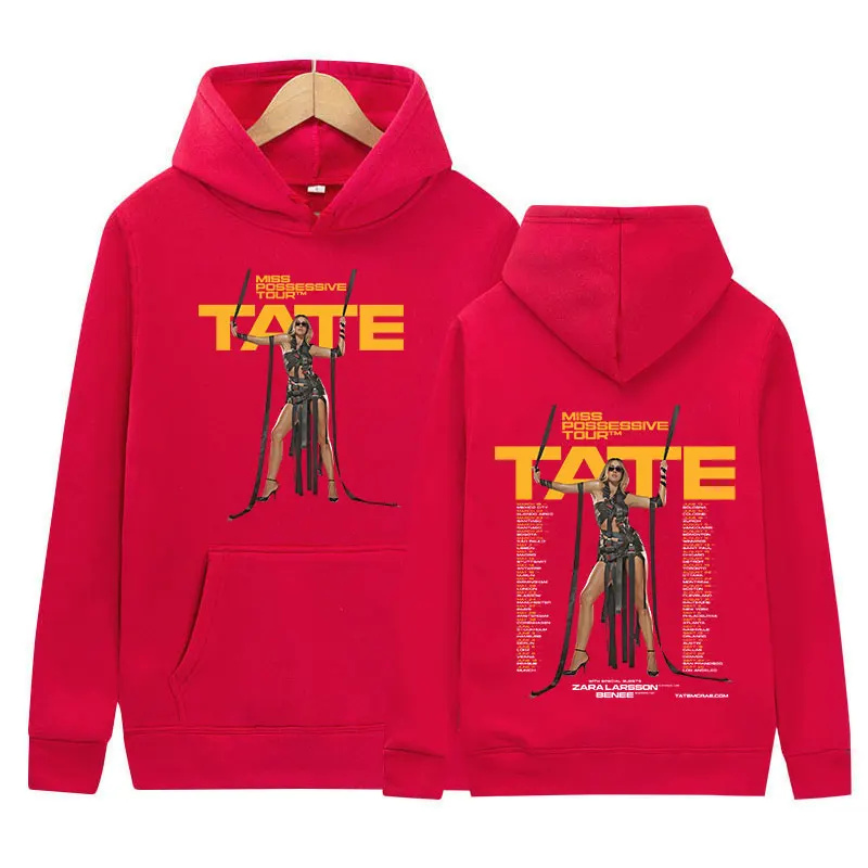 Tate McRae Miss Possessive Tour 2025 Print Hoodie Men Women Retro Harajuku High Quality Oversized Sweatshirt Fans Gift Clothing 3