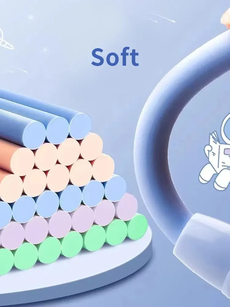 Student Push Pull Telescopic Eraser Writing Office Supplies Cartoon Cute 1 Rubber Shell+2 Rubber Fillers pencil eraser