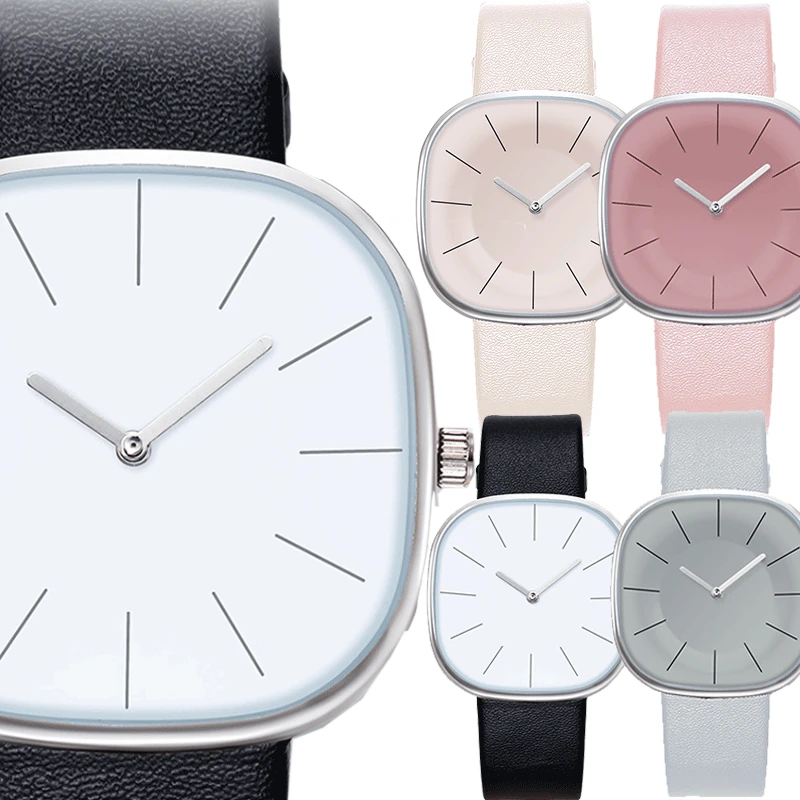 

2023 Couple Simple Square Quartz Watch Women Watches Simple Big Dial Square Watch men Summer Gift Clock Female Watch