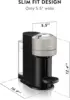 Vertuo Next Coffee and Espresso Machine by Breville with Milk Frother, 18 ounces, Light Grey 2