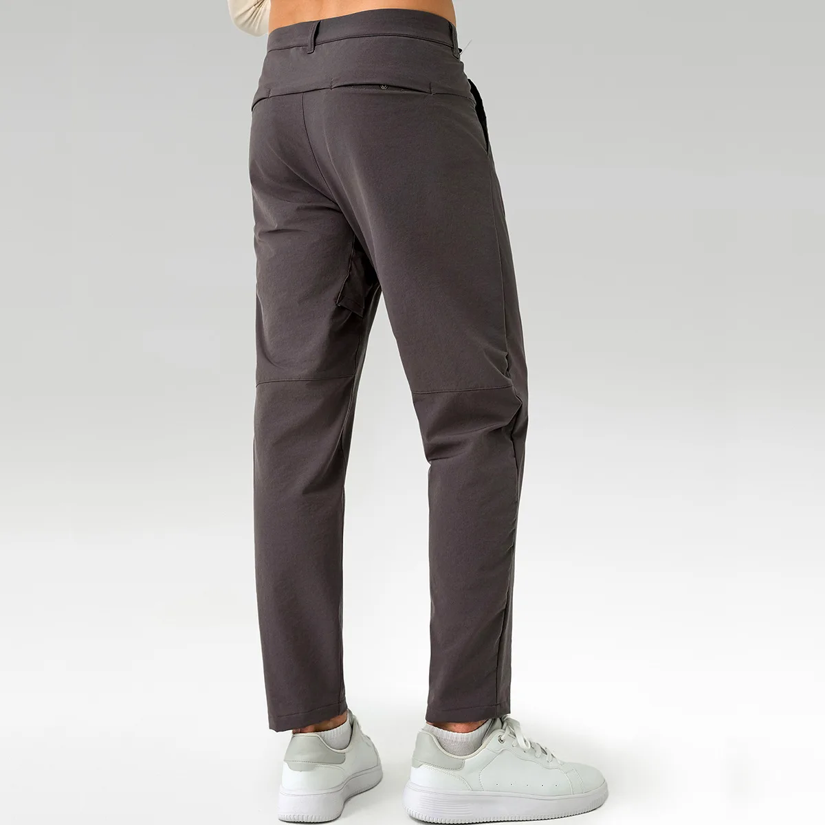 Men Thin Quick-drying Classic Four-sided Springing Casual Sweatpants With Hidden Zipper Pockets Solid Color For Men Pants 2