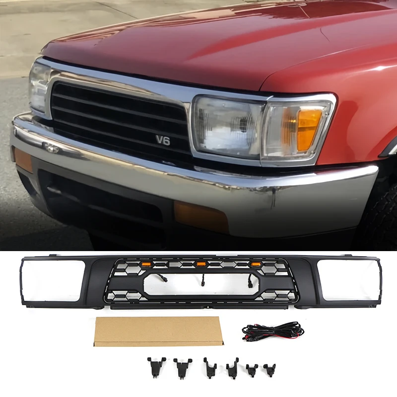 フロントグリル自動車部品バンパーグリル TRD スタイル LED ライト付き