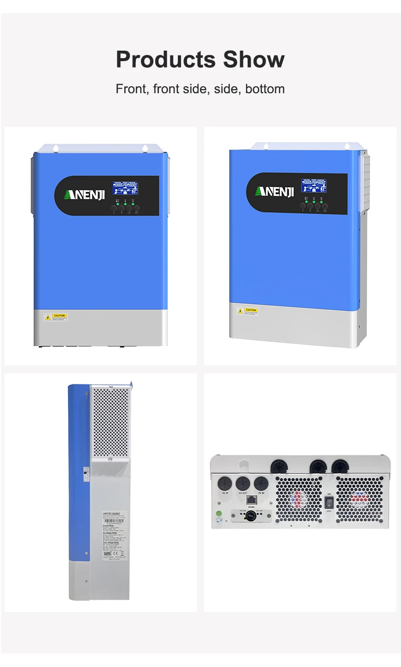 ANENJI 6,2 kW Parallel-Hybrid-Solar-Wechselrichter 48 V reiner Sinus-Off-Grid-Krawatte 230 V MPPT-Solar-Wechselrichter 120 A Laderegler PV 60–500 – Detail 26