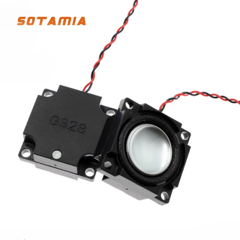 2Pcs 28x28mm Mini Full Range Speaker 8 Ohm 2W Voice Box Sound Music Cavity Loudspeaker Driver For Smart Home TV PC